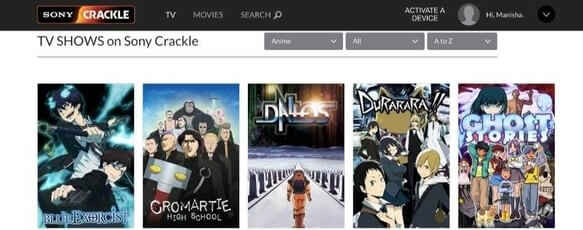 Crackle Watch Free Anime Online