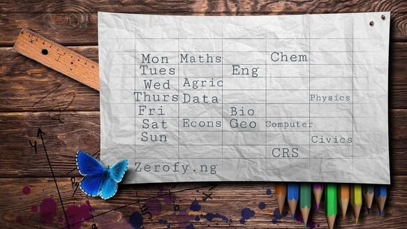 Create a Timetable to pass WAEC 