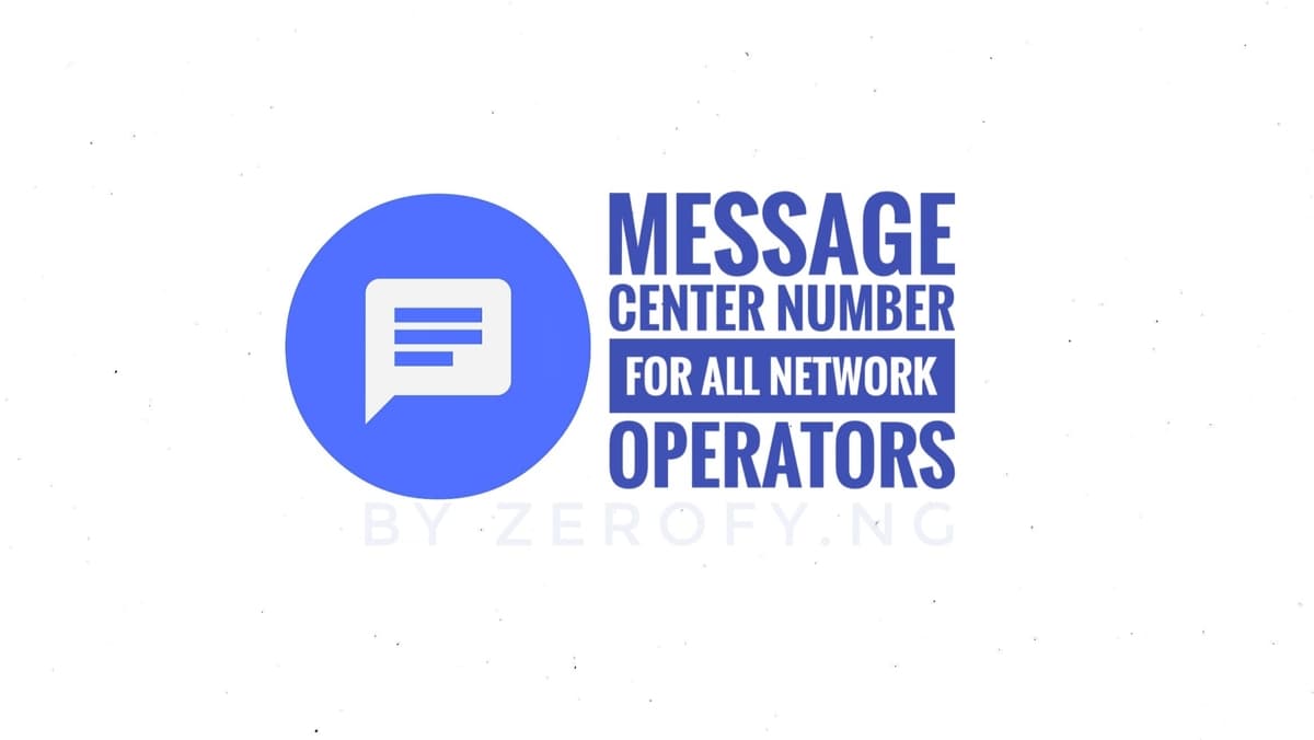 Message Center Number for All Network Operators