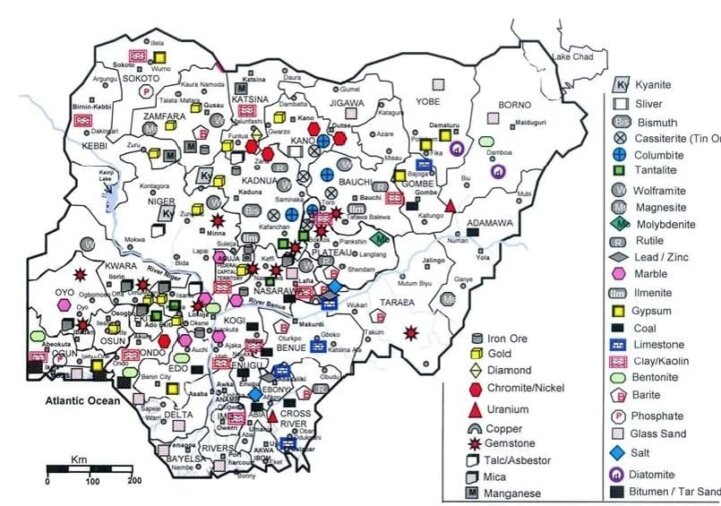 Mineral Resources in Nigeria and their Locations